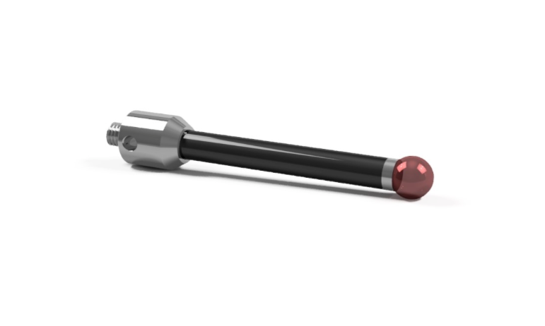 SM5 100 150 RCF - Straight M5 CMM Stylus 10mm Ruby Ball, 150mm Carbon Fiber Stem, EWL 137mm