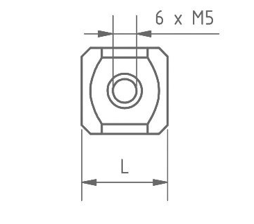 ZM5 015 015 TTN - 6x M5 Thread, 15mm Length, Titanium